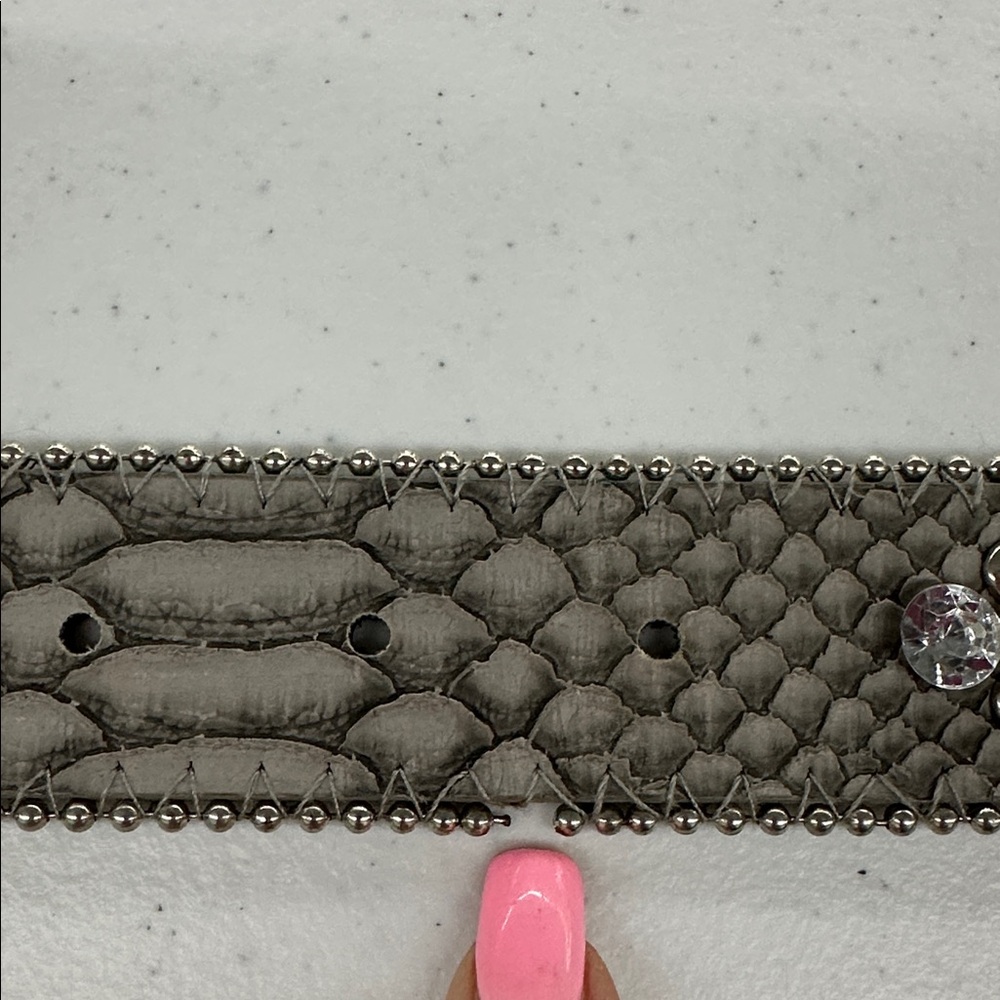 Silver Rhinestone Buckle Belt - Picture 9 of 9